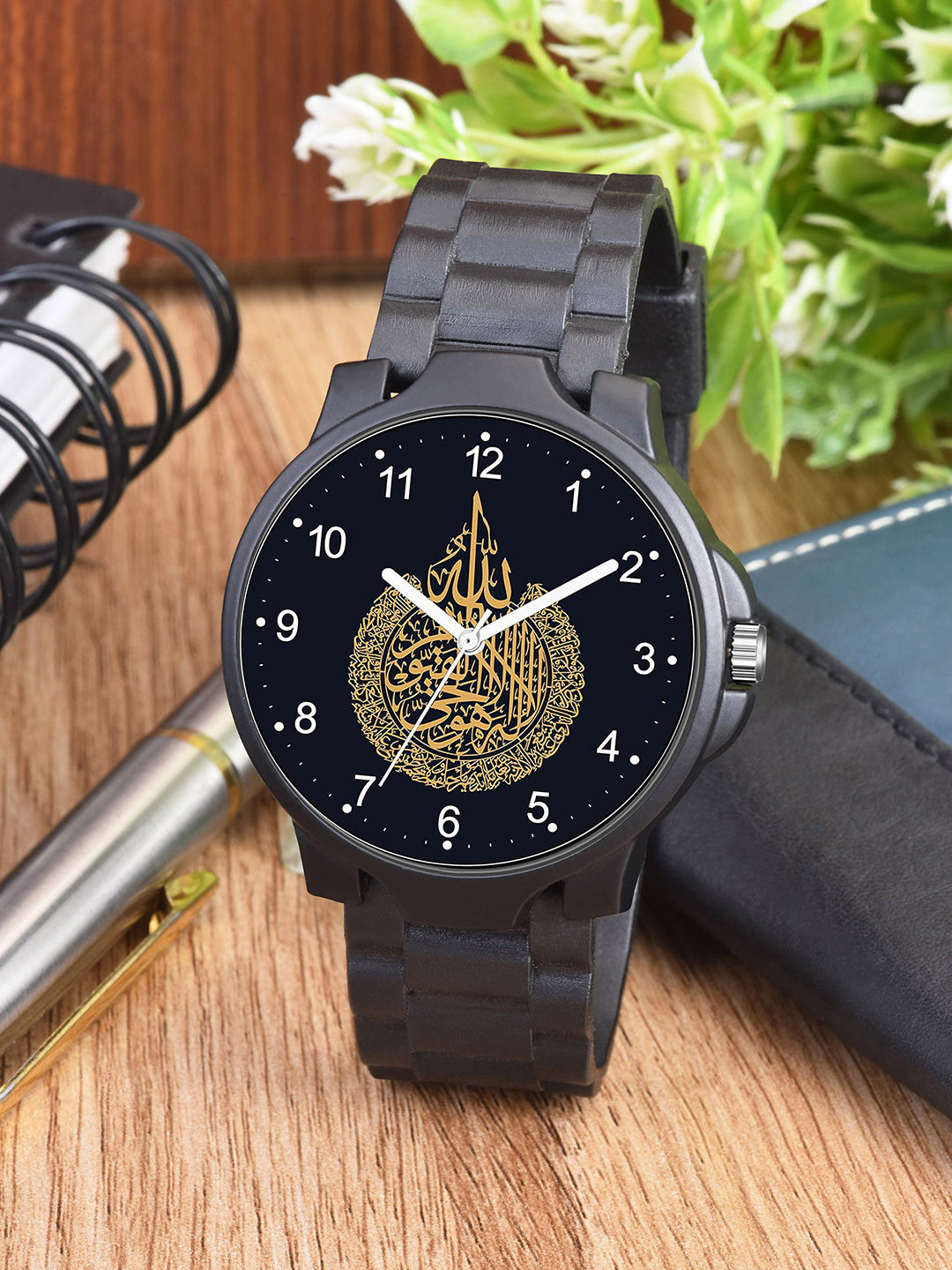 CSAMON Women Embellished Dial Analogue Watch 3KANBLK Islamic NUM04 CD_SH