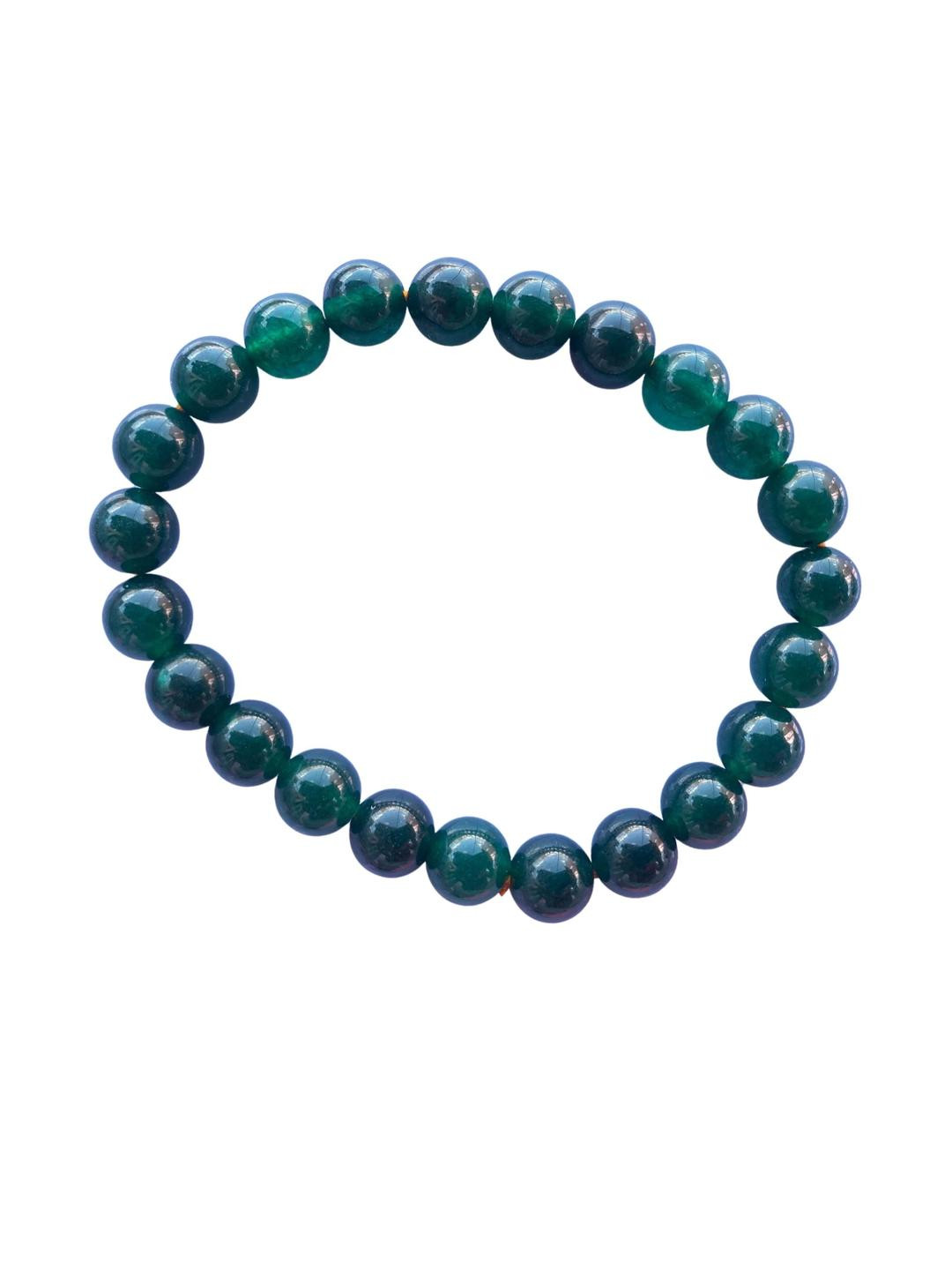 Apnisanskriti Unisex Jade Green Stone Bracelet