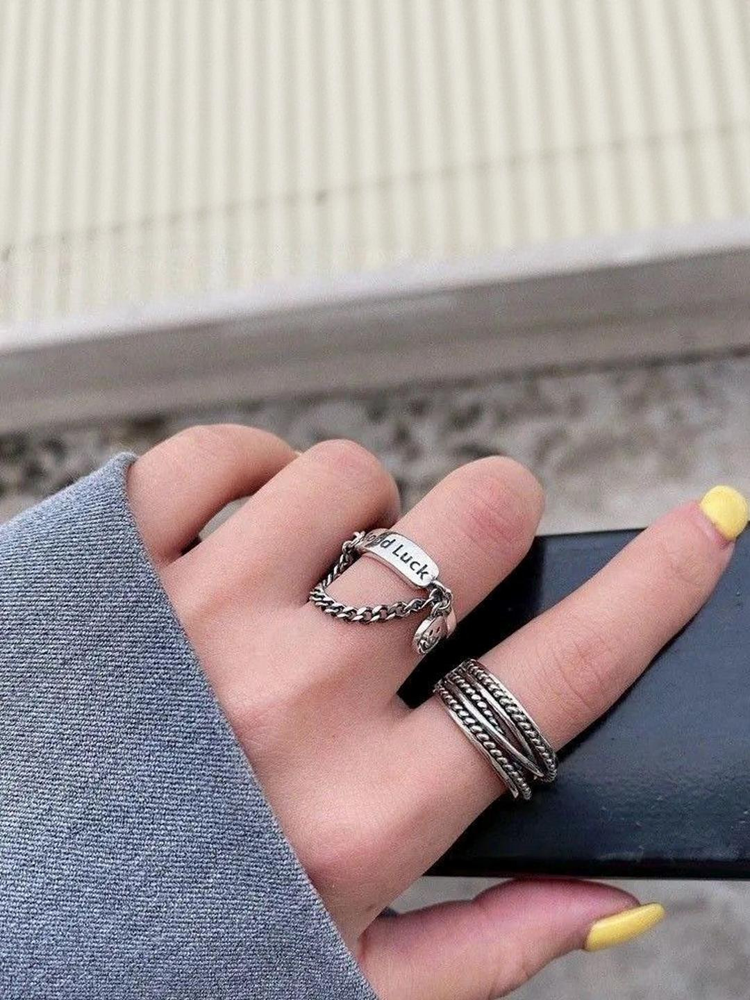 Arzonai Good Luck smiley Index Finger Ring