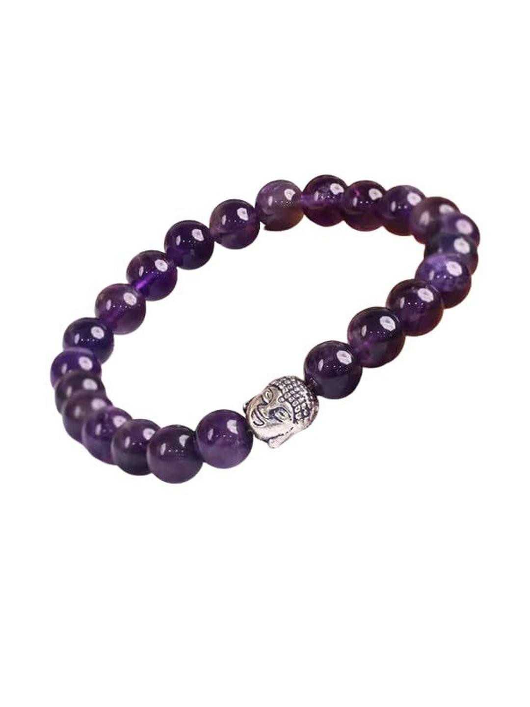 HEALINGGEMS Unisex Amethyst Bracelet With Buddha