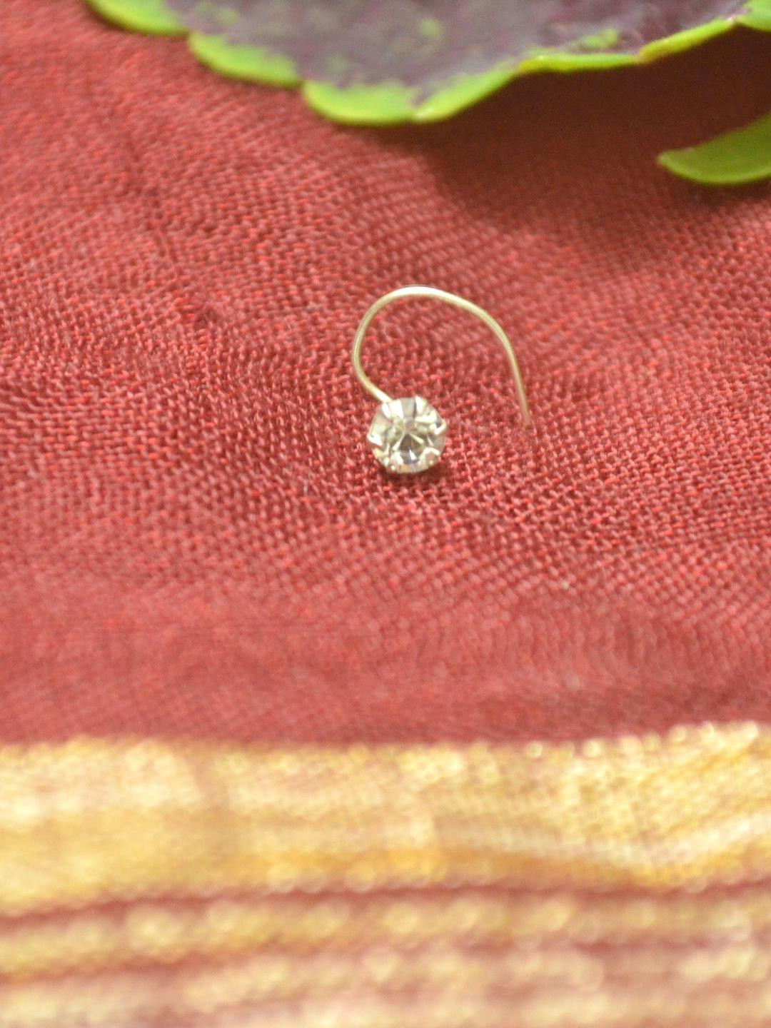 SHREEVARAM Pack of 3 Gold-Plated Brass Nose Ring