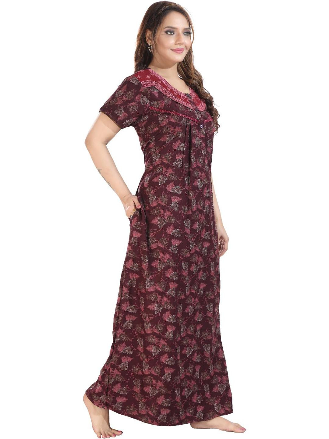 TRUNDZ Maroon Nightdress