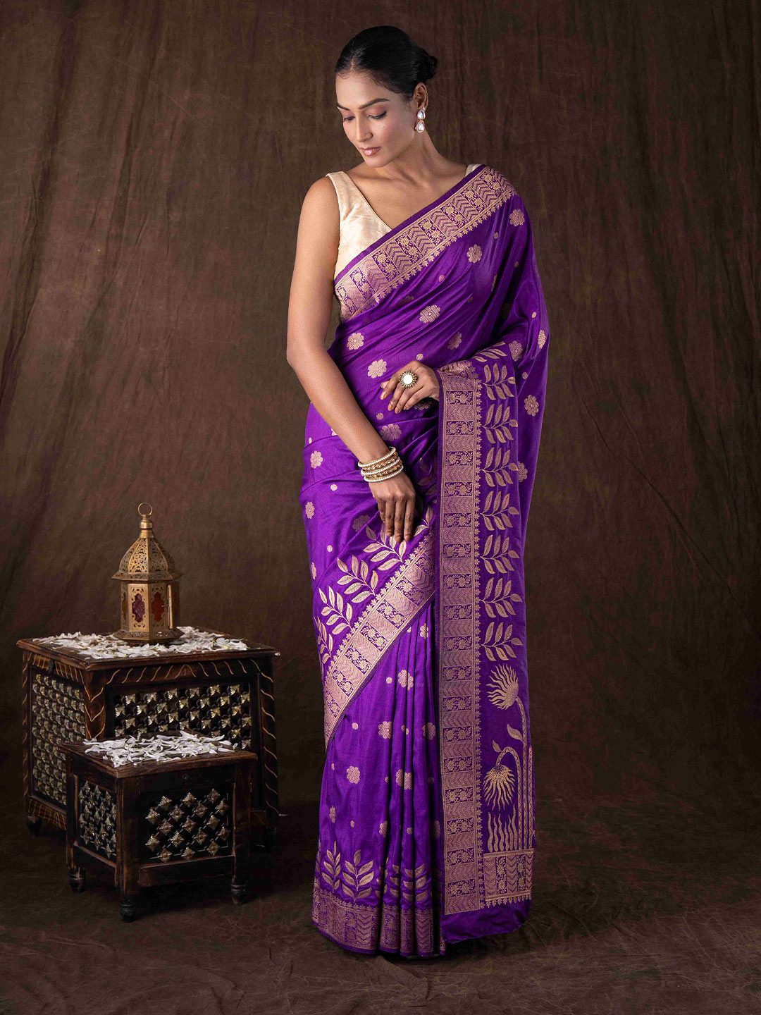 Zal from Benaras Ethnic Motifs Zari Banarasi Handloom Saree