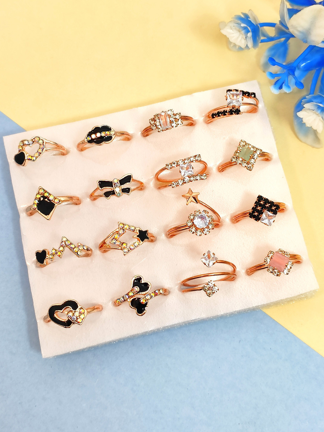 DIVYANSHI COLLECTION Partywear Gold & Silver Plated Rings