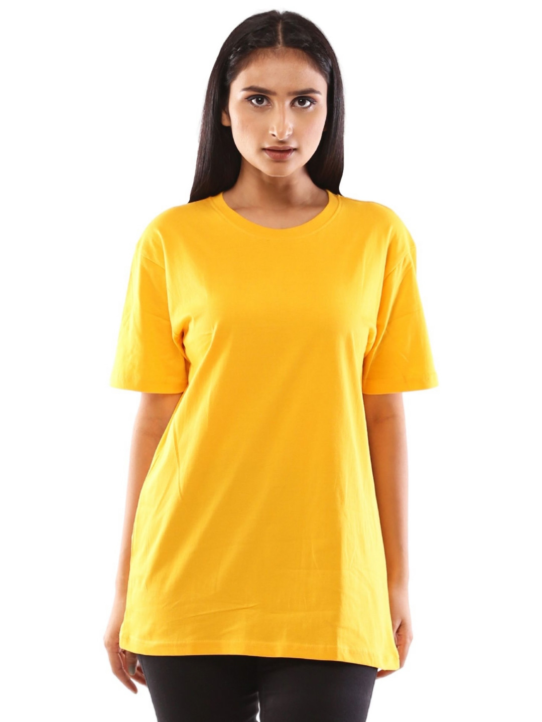 LAPPEN FASHION Women's Plain Oversized T-Shirt