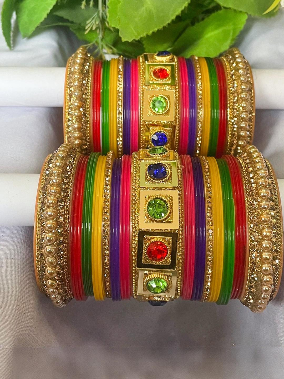 Mehpriye Alloy Gold-Plated Bangles