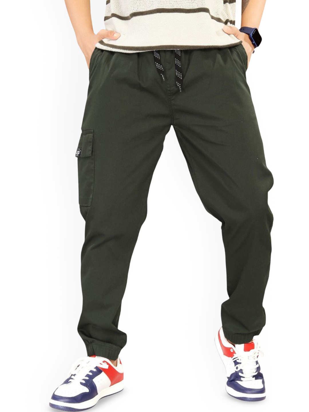 UNOseven Boys Smart Tapered Fit Denim Cargo Joggers