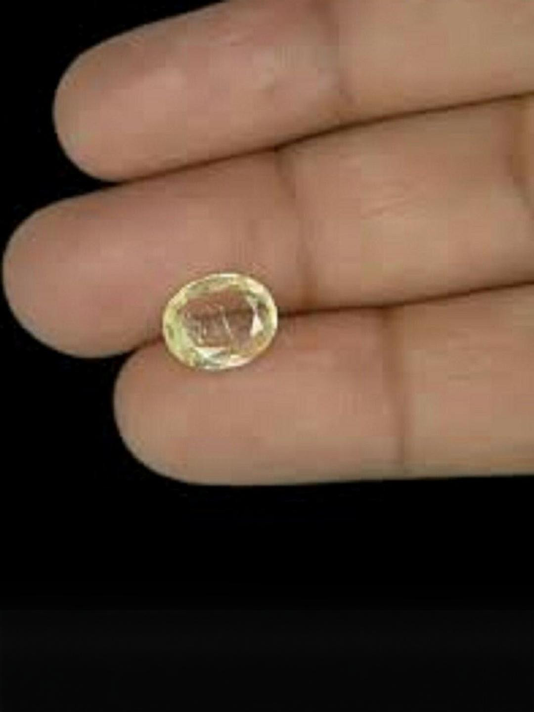 Sidharth Gems 11.25 RATTI Yellow Sapphire Pukhraj Stone Ceylon Ring