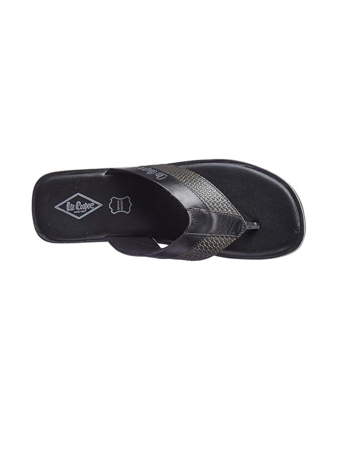 Lee Cooper Men Black Synthetic Thong Flip-Flops