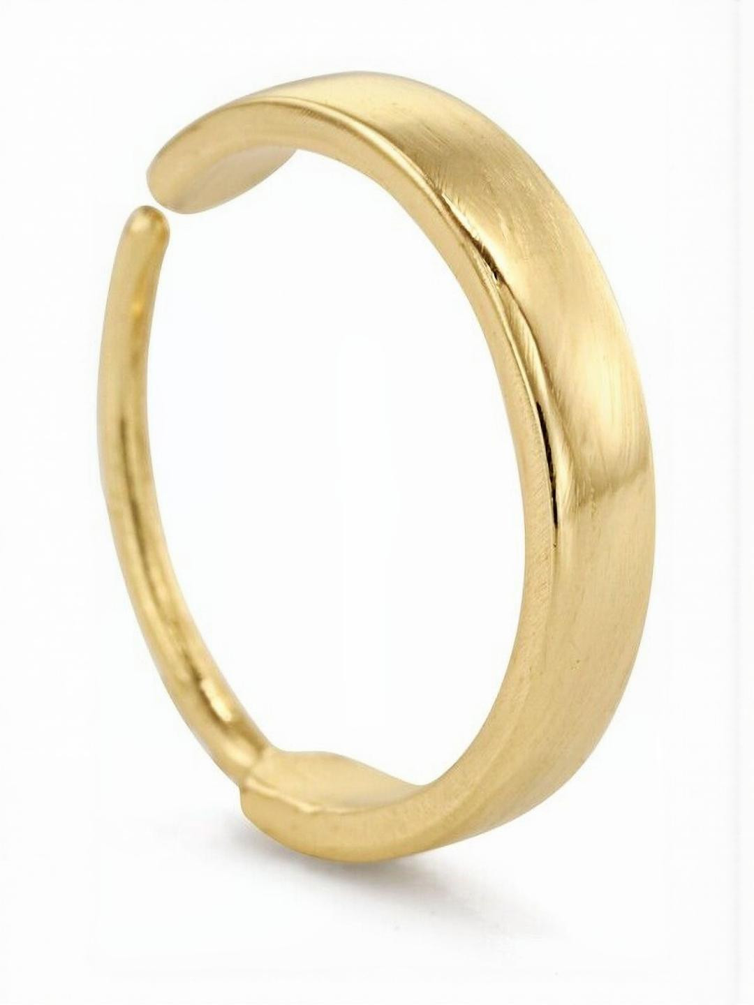SHREEVARAM Gold-Plated Brass Nose Ring