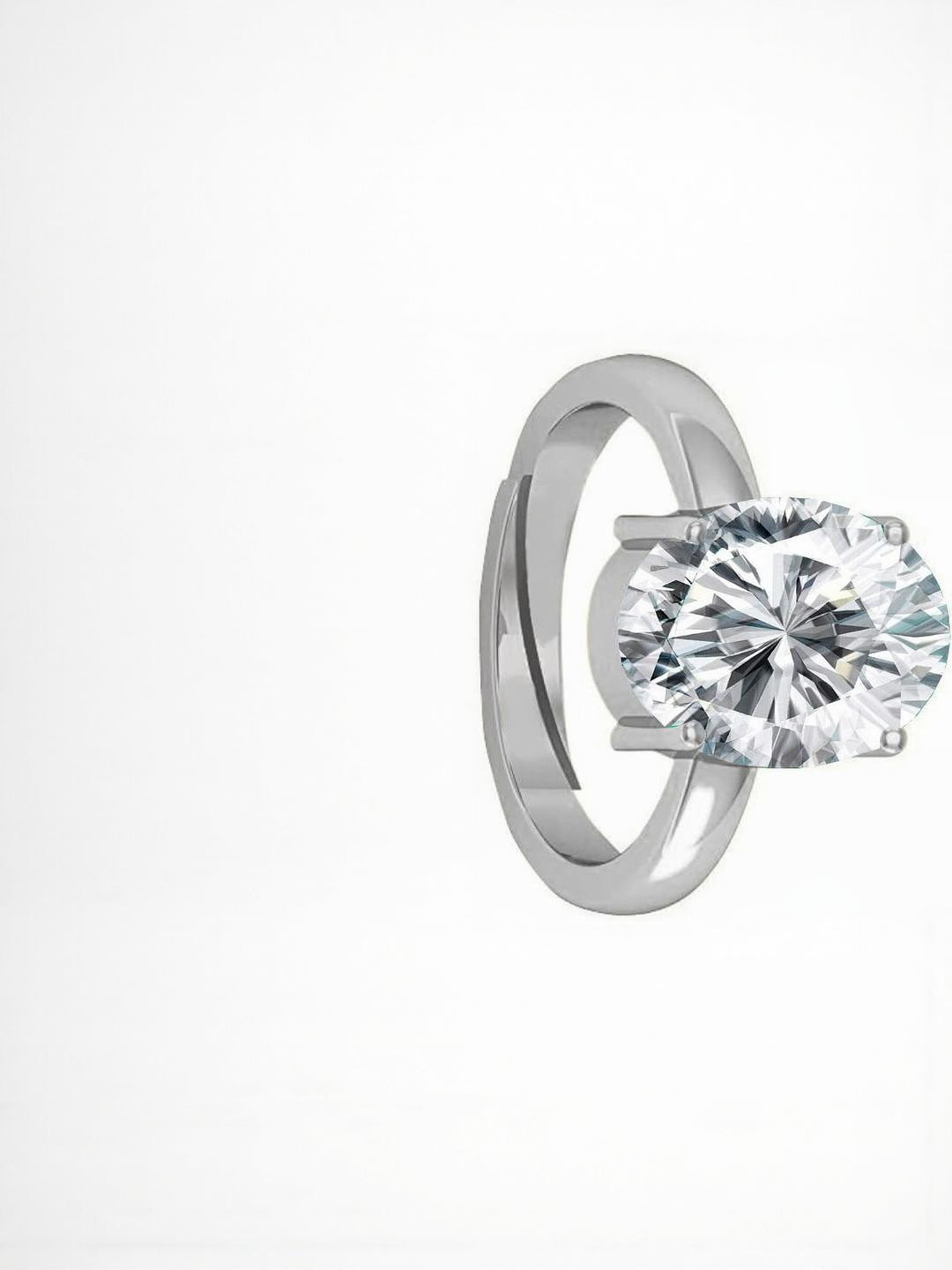 Sidharth Gems 7.25 Ratti 6.00 Crt American Diamond Zircon Ring