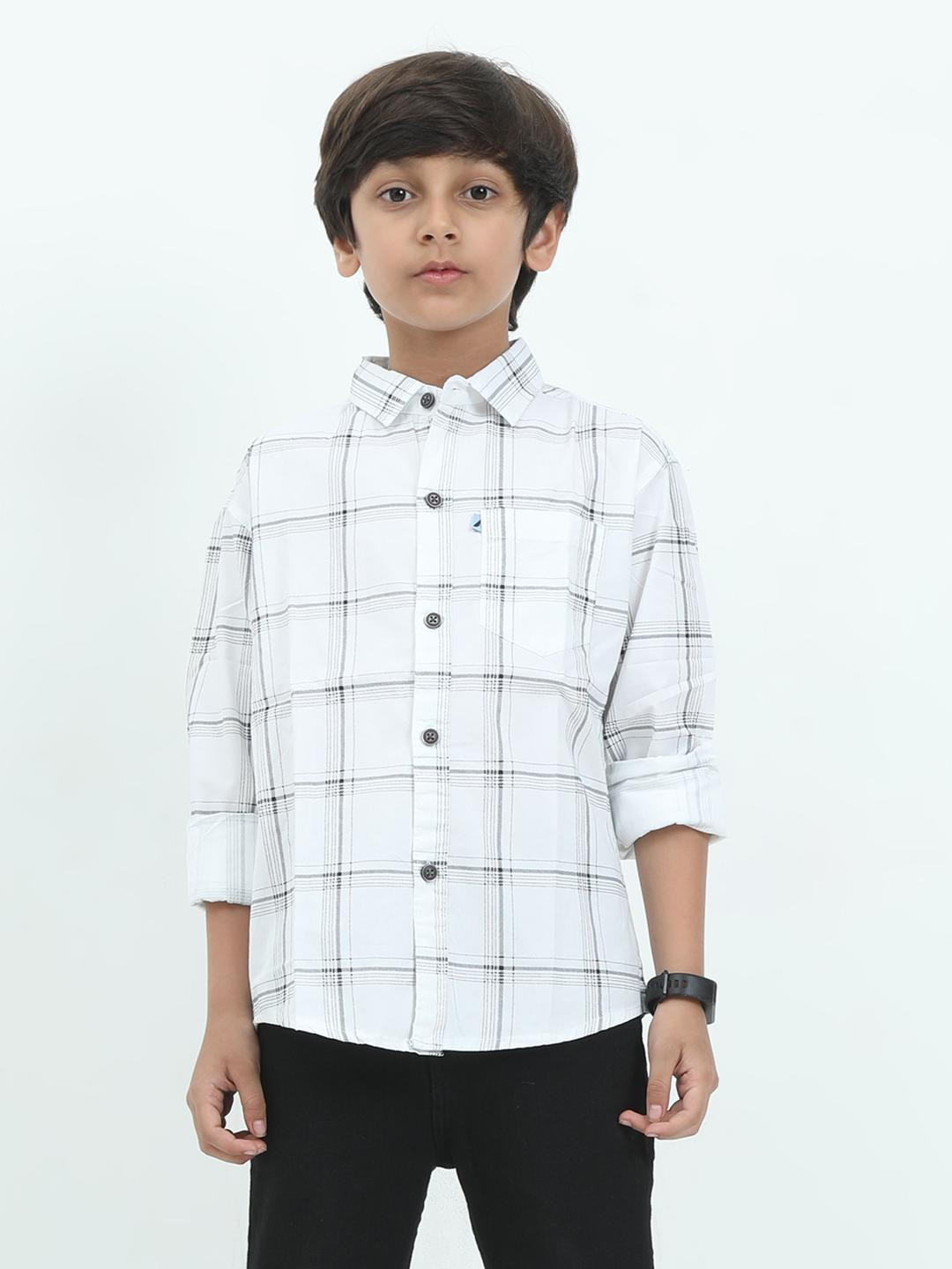 AIDAN PAUL Kids Checked Casual Shirt