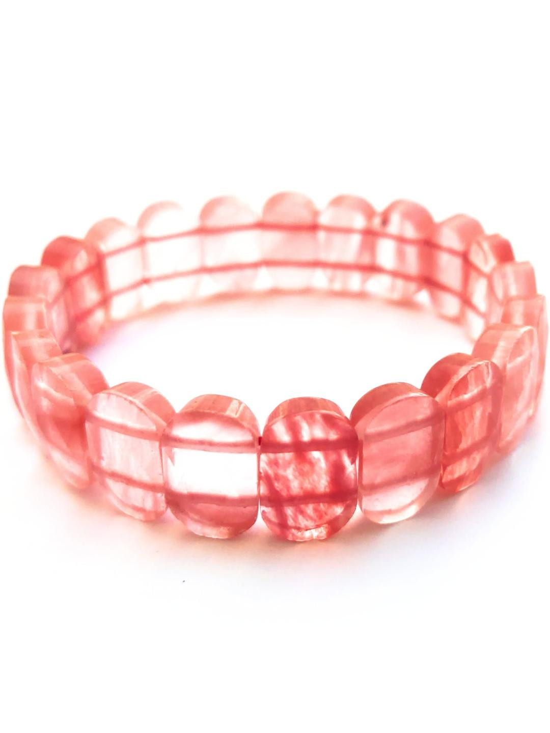 Apnisanskriti Unisex Cherry Quartz Stone Bracelet
