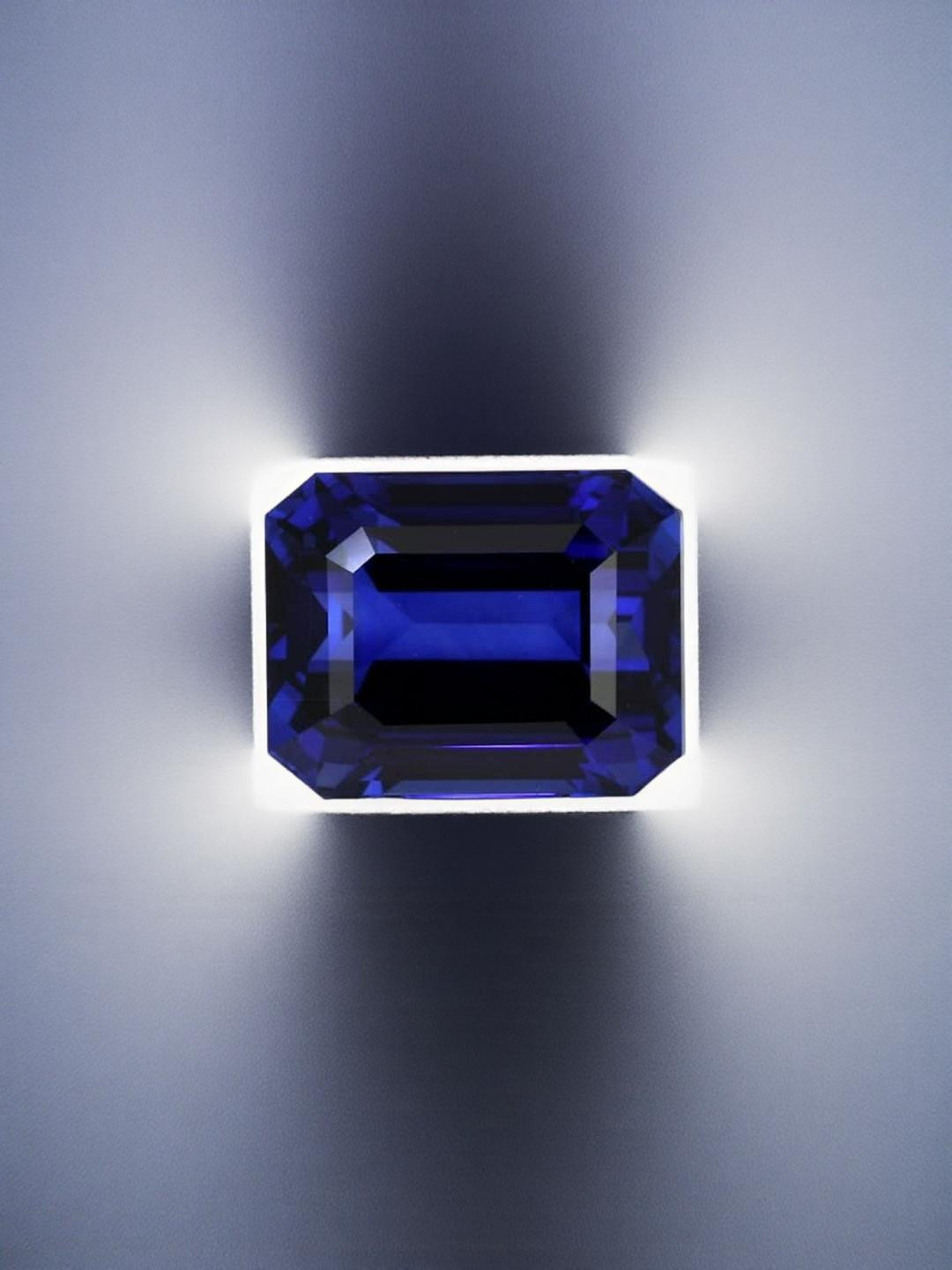 Sidharth Gems 7.25 Ratti 6.00 Carat Blue Sapphire Gemstone Ring
