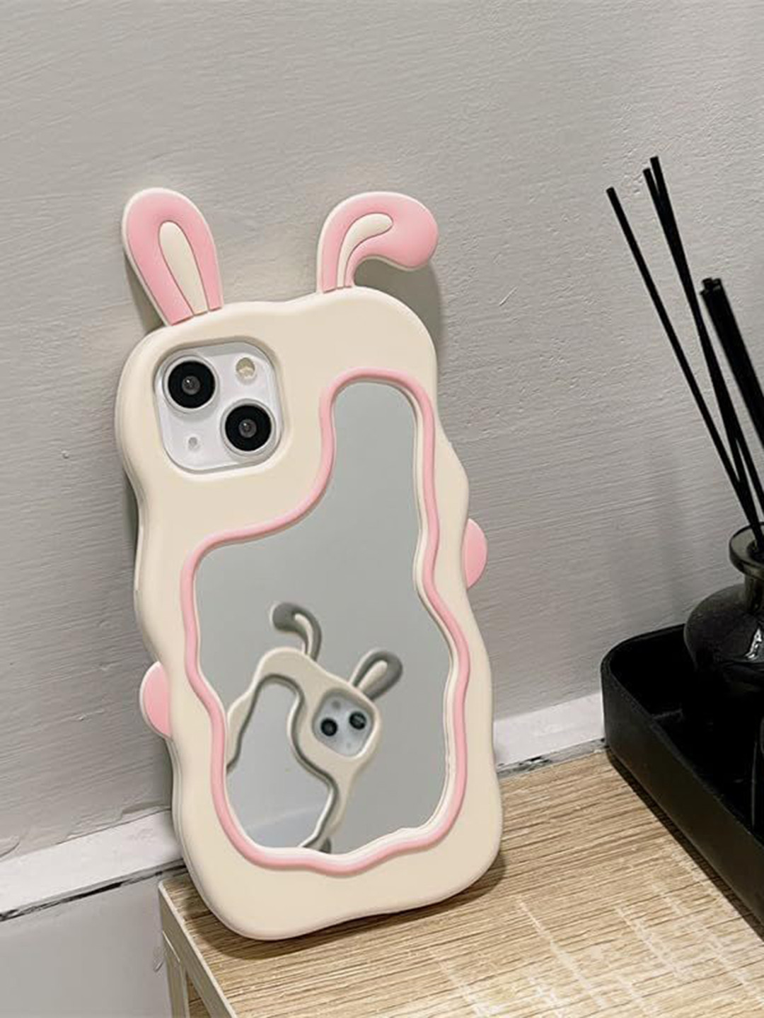 CASE CREATION Women Bunny Case 3D Cartoon Ear iPhone 13 Pro Max Back Case