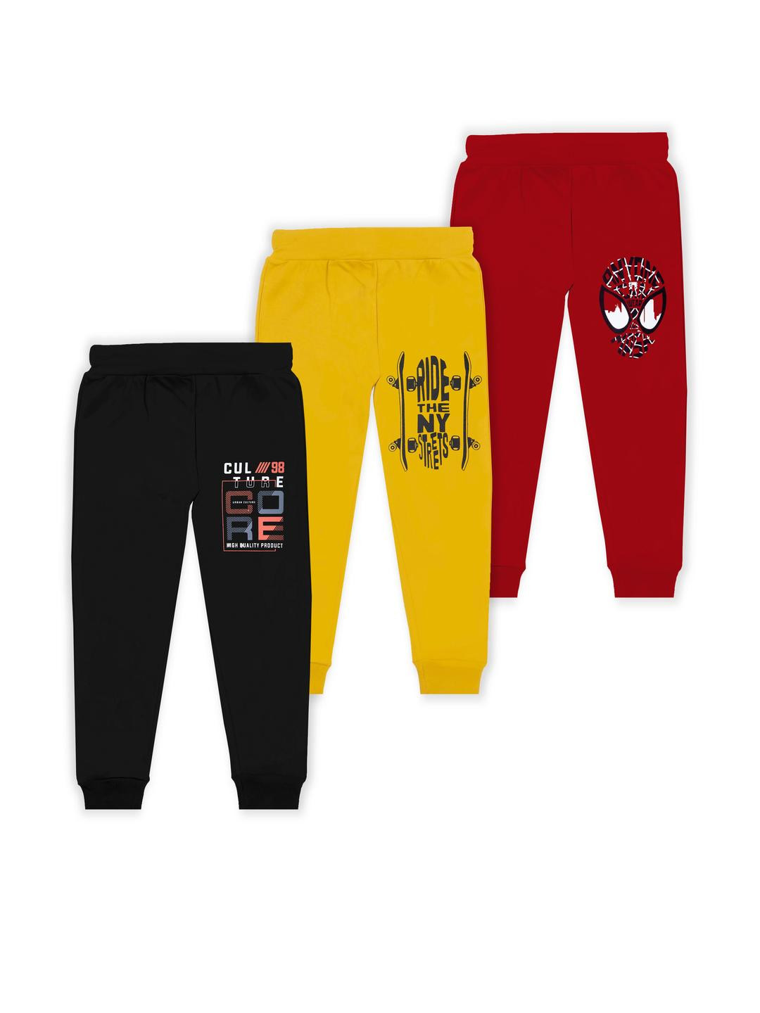 J&JP Boys Pack of 3 Cotton Joggers