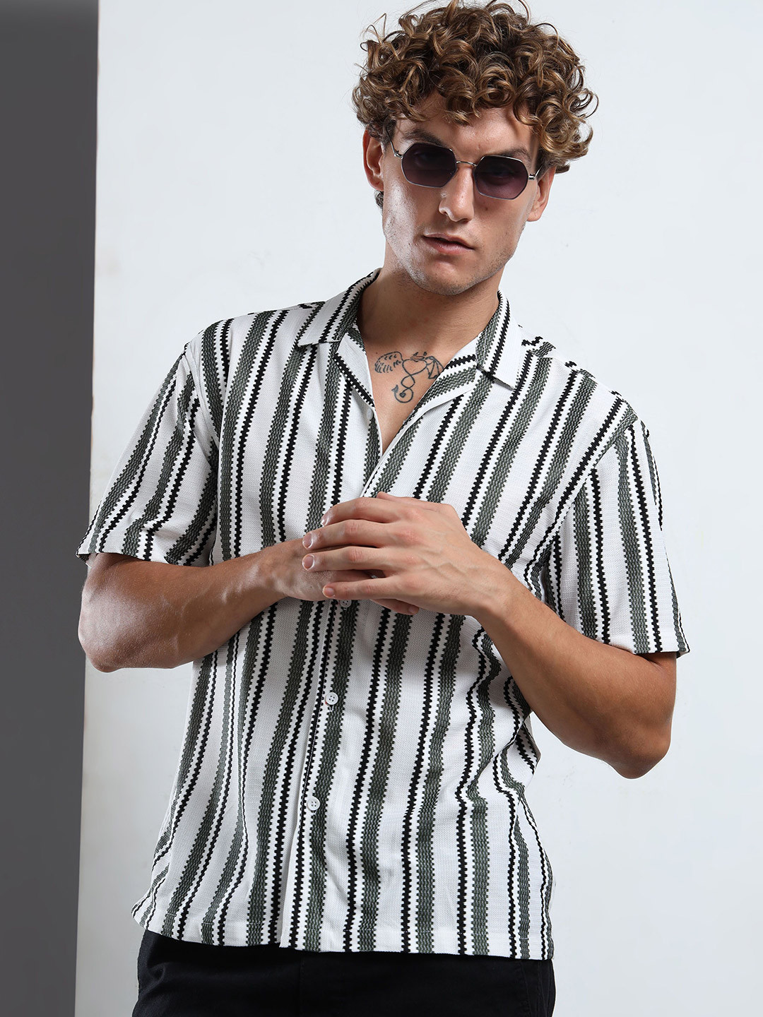 THE BEETEL HOUSE Men Striped Regular Fit Casual Shirt