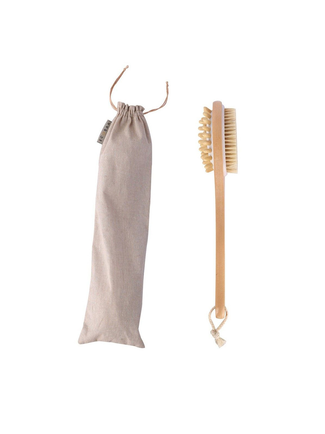 ECOSAA Double Sided Wooden Bath Brush