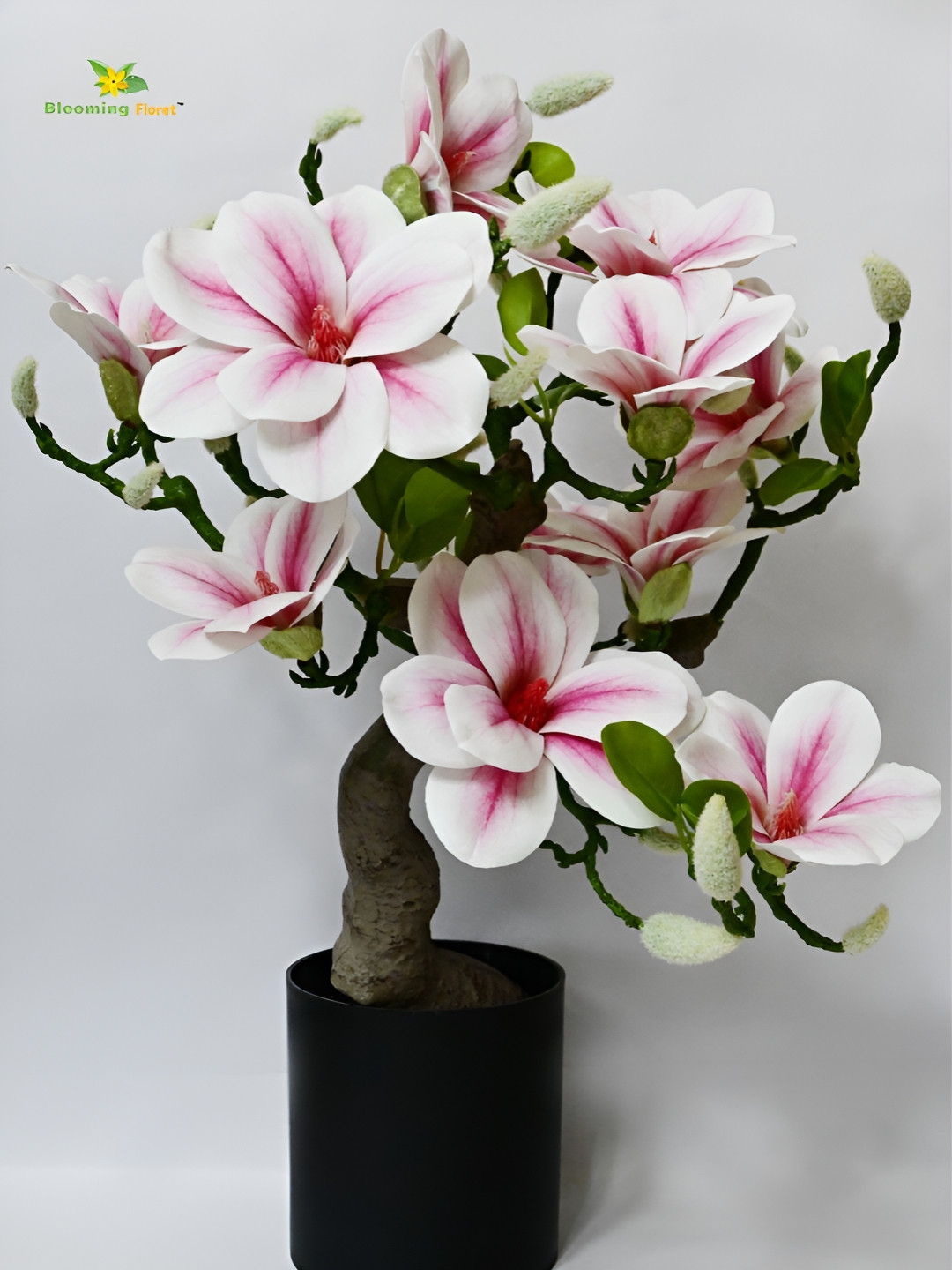 Blooming Floret Pink Magnolia Artificial Plant