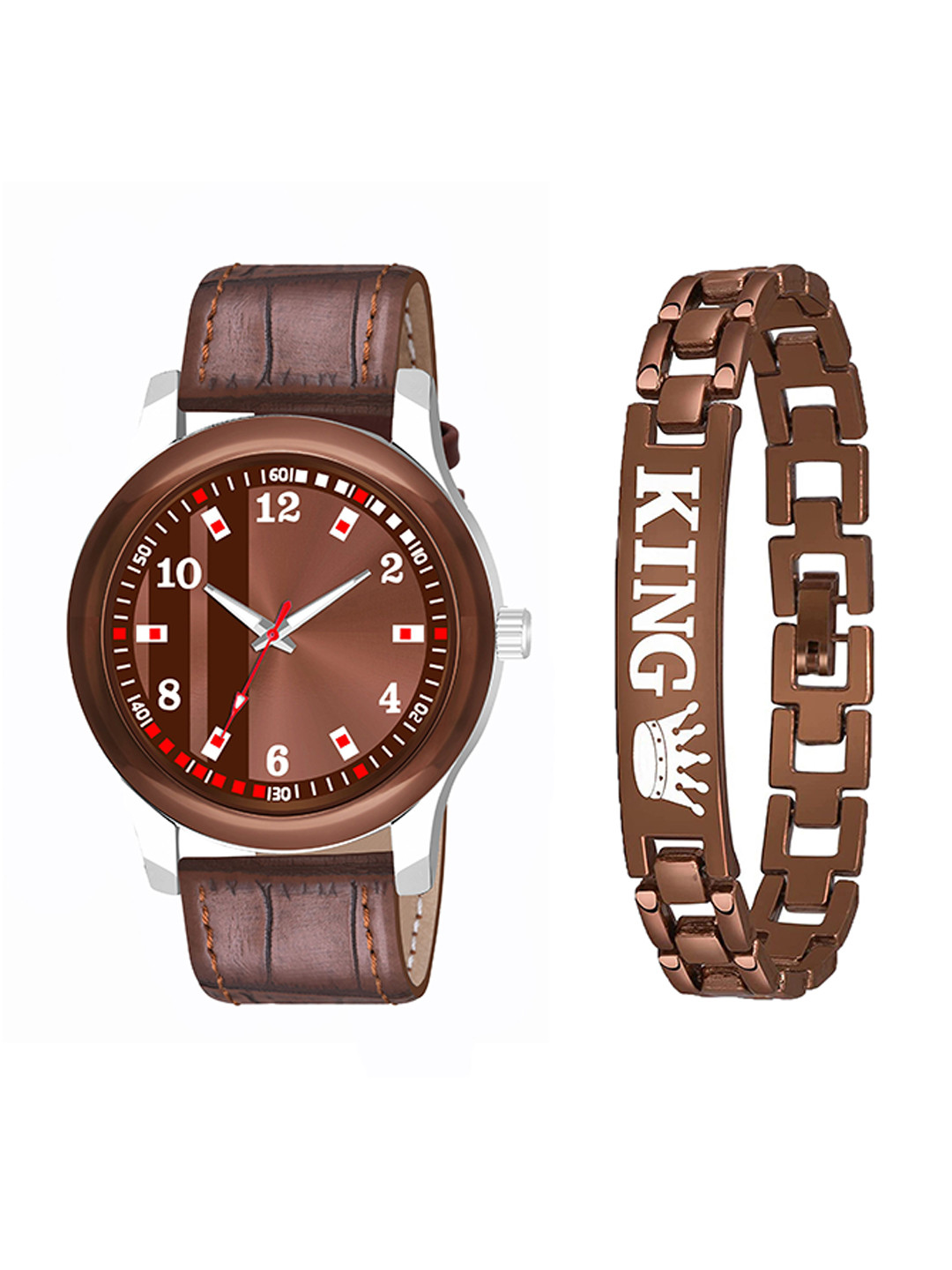 Gopal Shopcart Unisex Leather Straps Analogue Watch B9050-BROPATA-Aeviyo-S-L-K-Bracelet