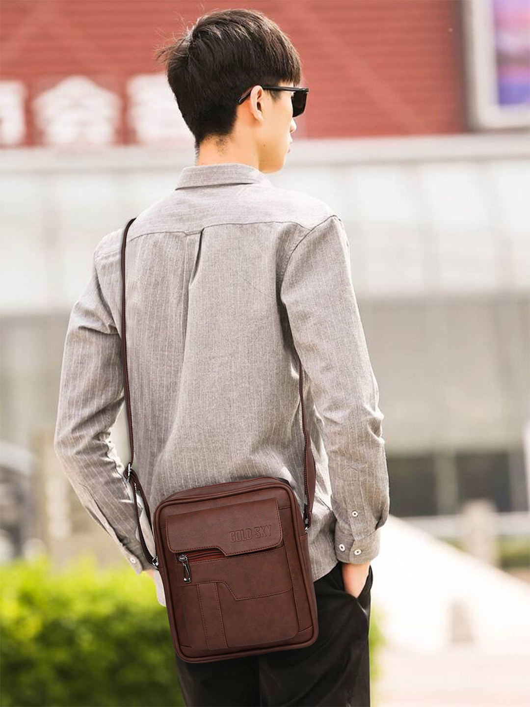 GOLD SKY Men Crossbody Sling Bag