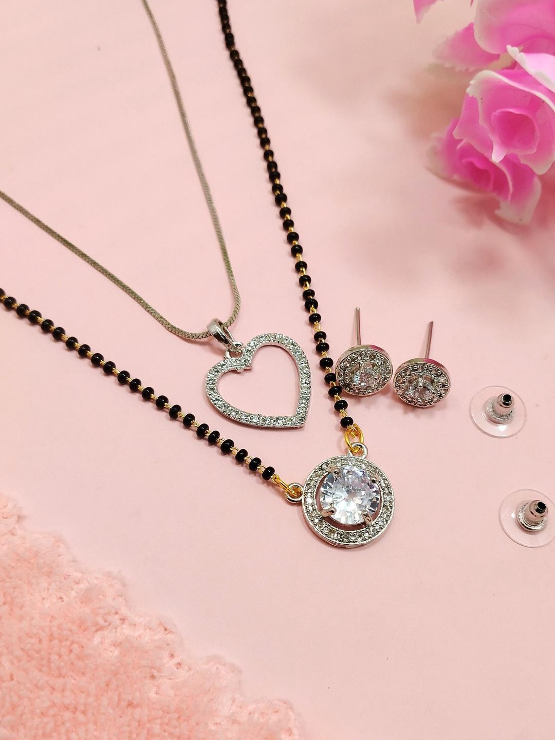 DIVYANSHI COLLECTION Brass Silver Silver Jewellery Set - Pack of 2