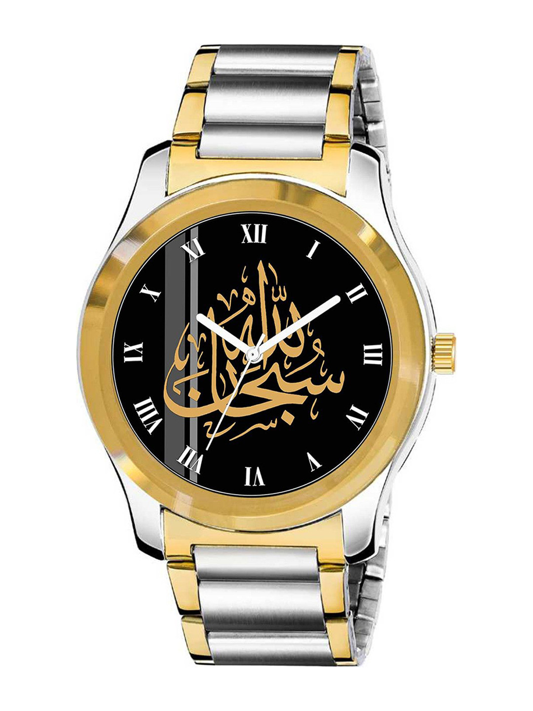 CSAMON Men Printed Dial & Stainless Steel Analogue Watch GPChain Islamic ROM05 CD_SH