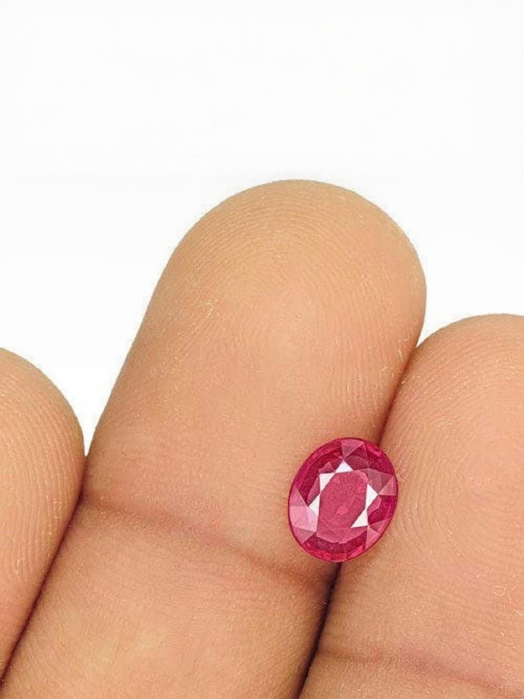 Sidharth Gems Unisex 7.25 Ratti 6.35 Crt Ruby Stone Ring