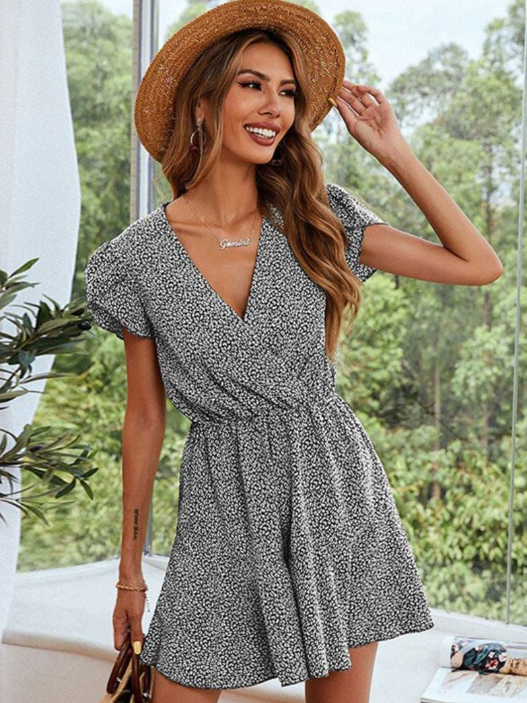 StyleCast WomenAnimal Print Fit & Flare Mini Dress