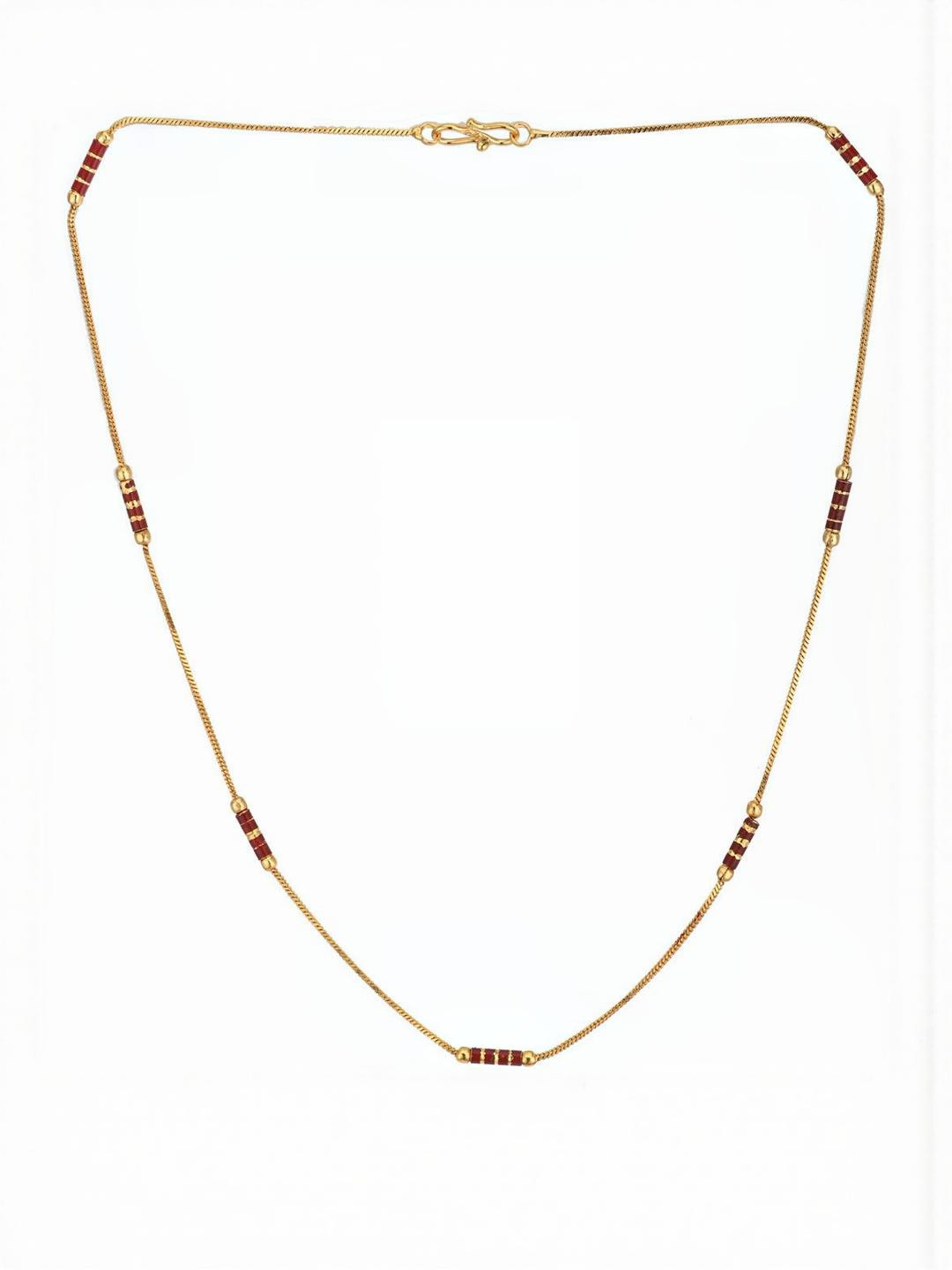 AanyaCentric Red Brass Gold-Plated Chain