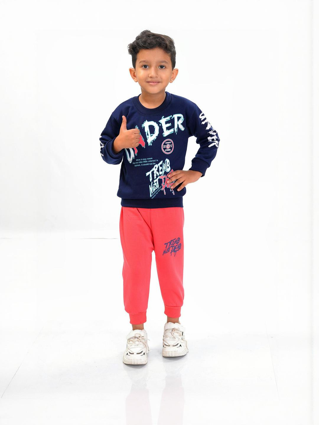 Fly Step Boys Printed T-shirt & Joggers Clothing Set