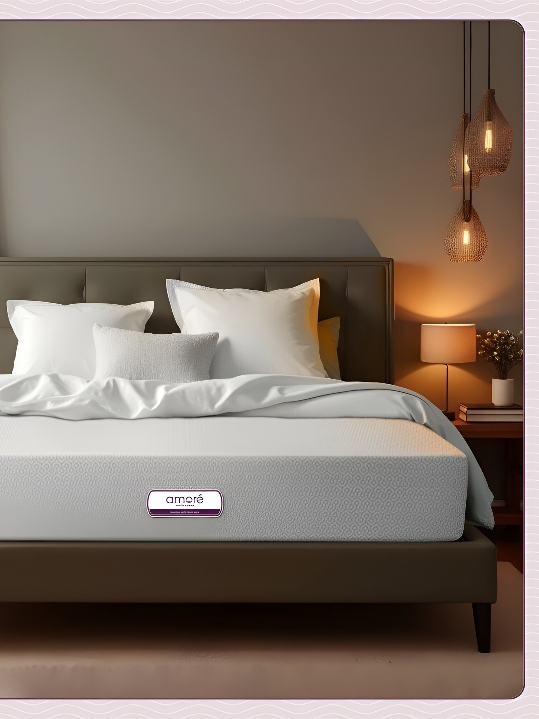 Amore Essential Orthopaedic HR Foam Mattress King Size (75x72x6) Plush Support