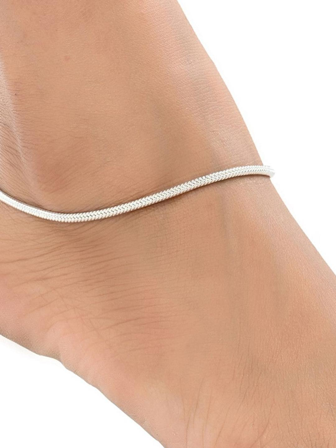 WomenSky Pack of 2 Copper Anklet