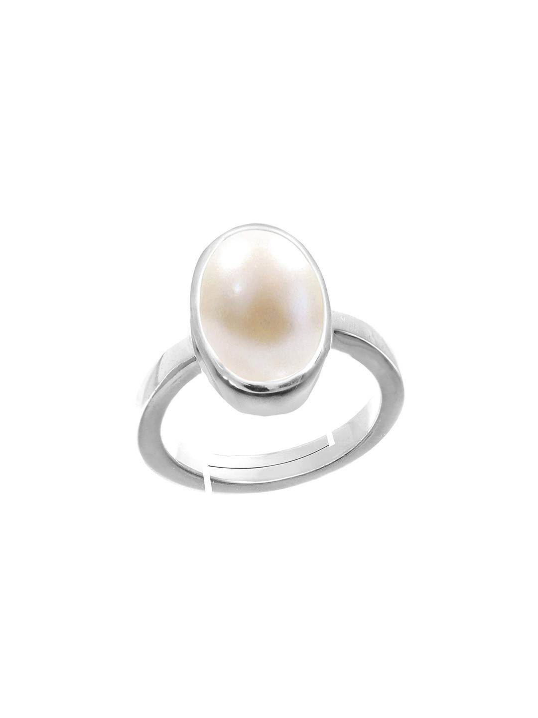 RRVGEM 12.25 Ratti Silver Plated South Sea Pearl Stone Ring