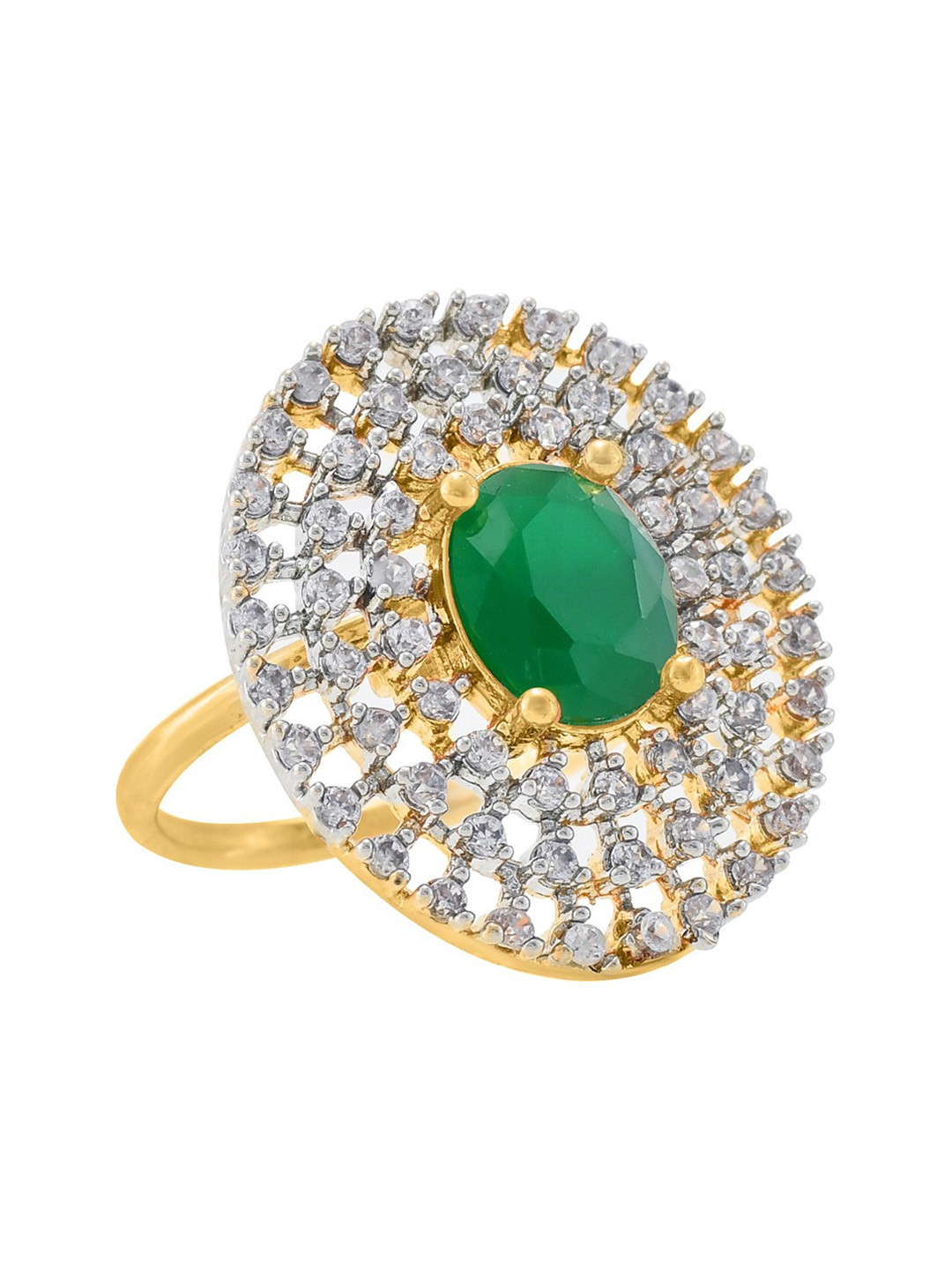 CHARMS Gold-Plated Alloy Cubic Zirconia Finger Ring