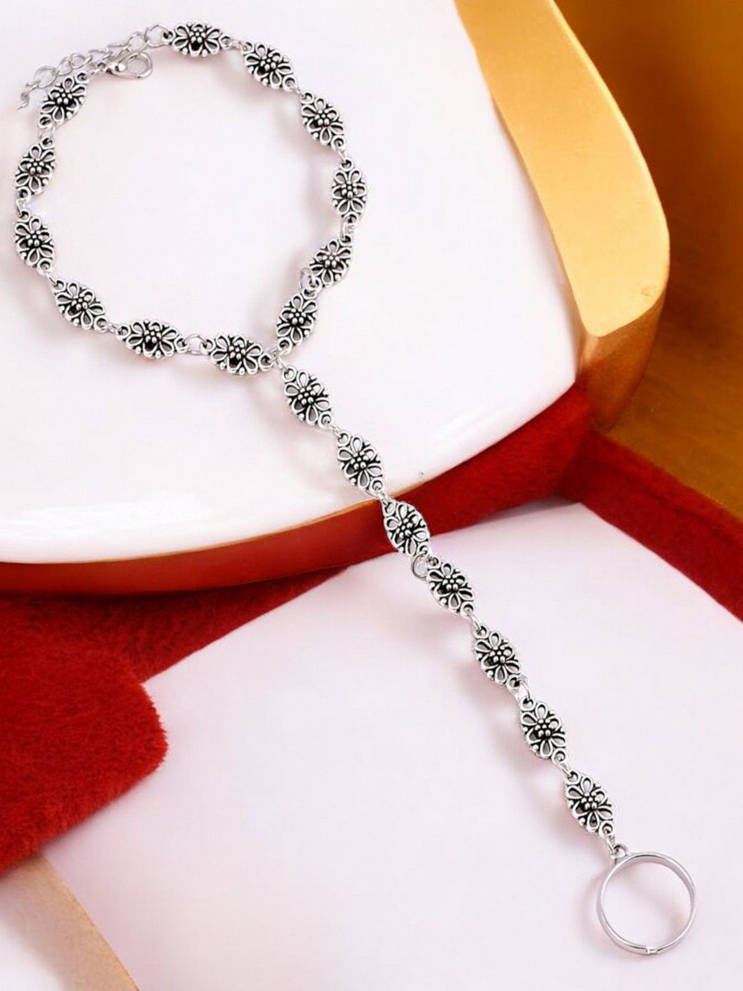 Sangria Oxidised Anklet