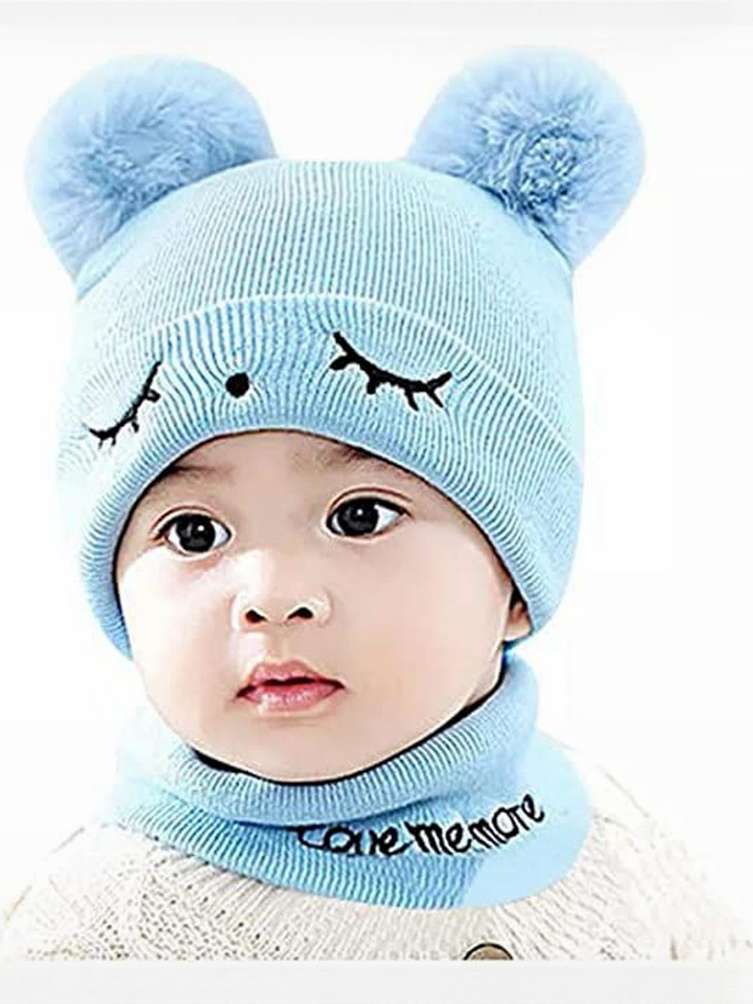 FIRMED STRING Unisex Kids Self Design Woollen Beanie
