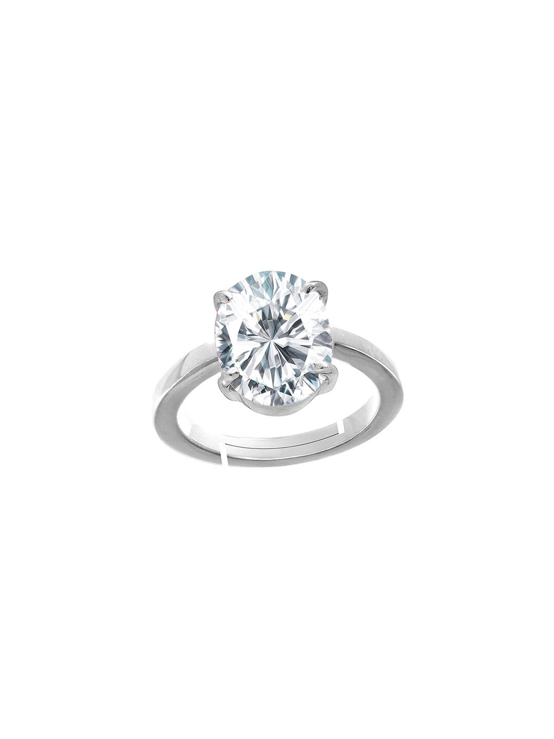 RRVGEM 9.25 Ratti 9.00 KT Round Shape Cubic White Zircon American Ring