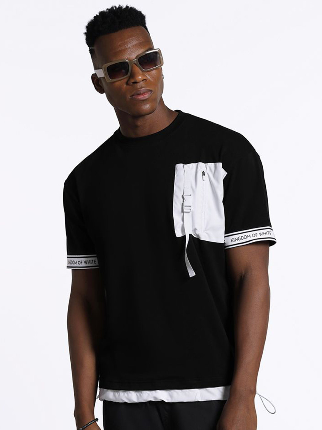 KINGDOM OF WHITE Mens Pure Cotton Athleisure  Oversized T-shirt