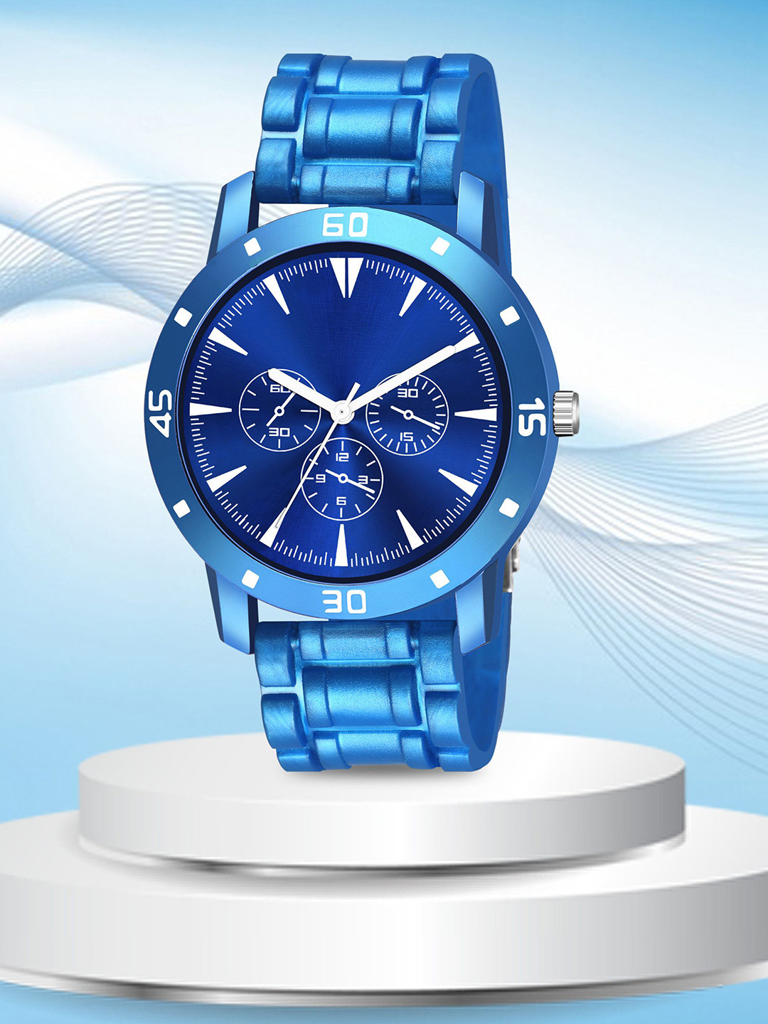 CSAMON Men Dial & Bracelet Style Straps Analogue Watch Aeviyo BLU M1 D 801BLU_SH