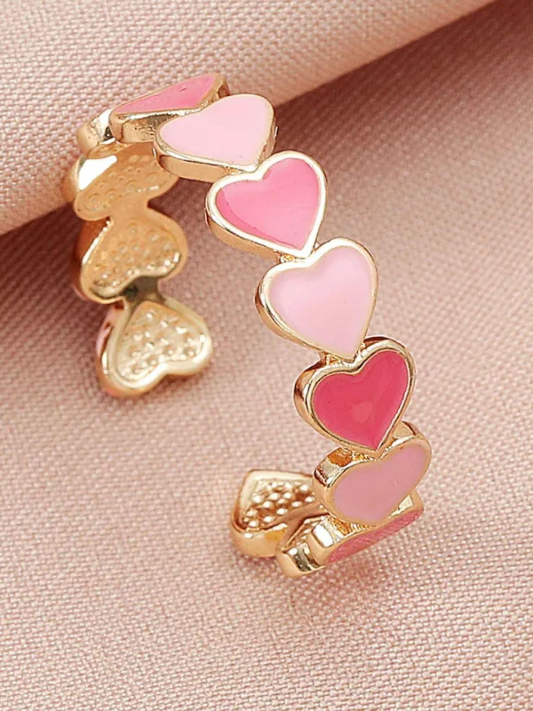 flavouredlove flavouredlove Commute Heart Shape Copper Plating Open Ring