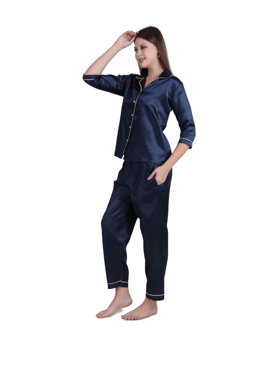 WOEMUR Women Satin Night suits