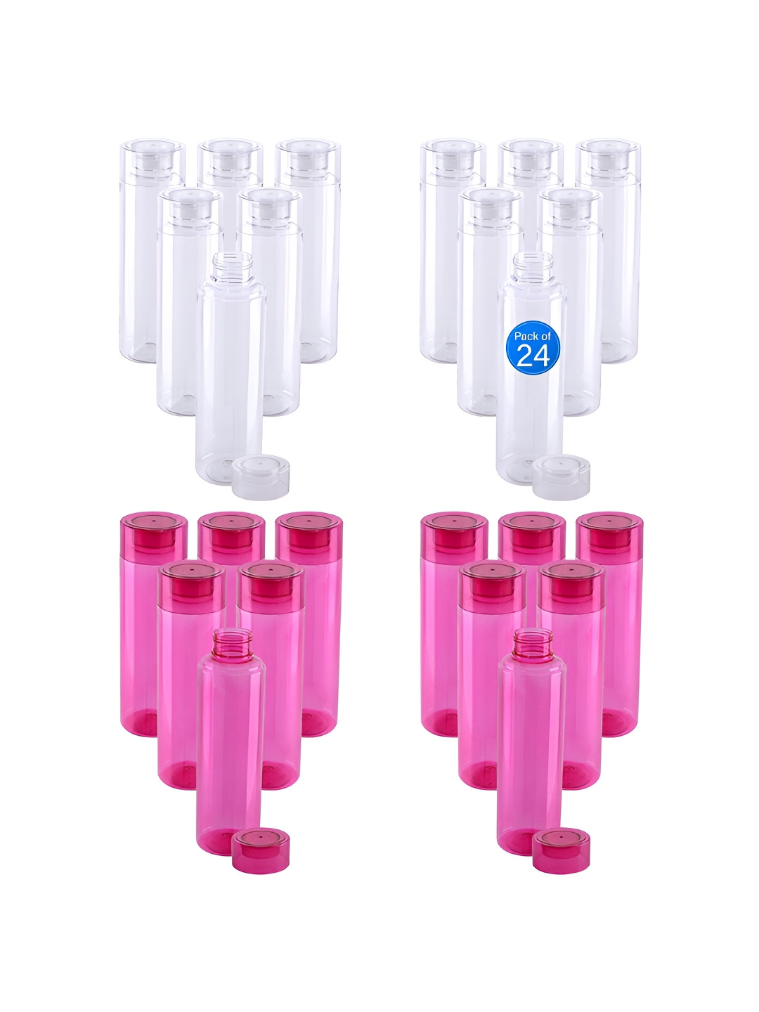 Aura Rembo Loose White Solid Plastic Spill Proof 24 Piece Water Bottle - 1L