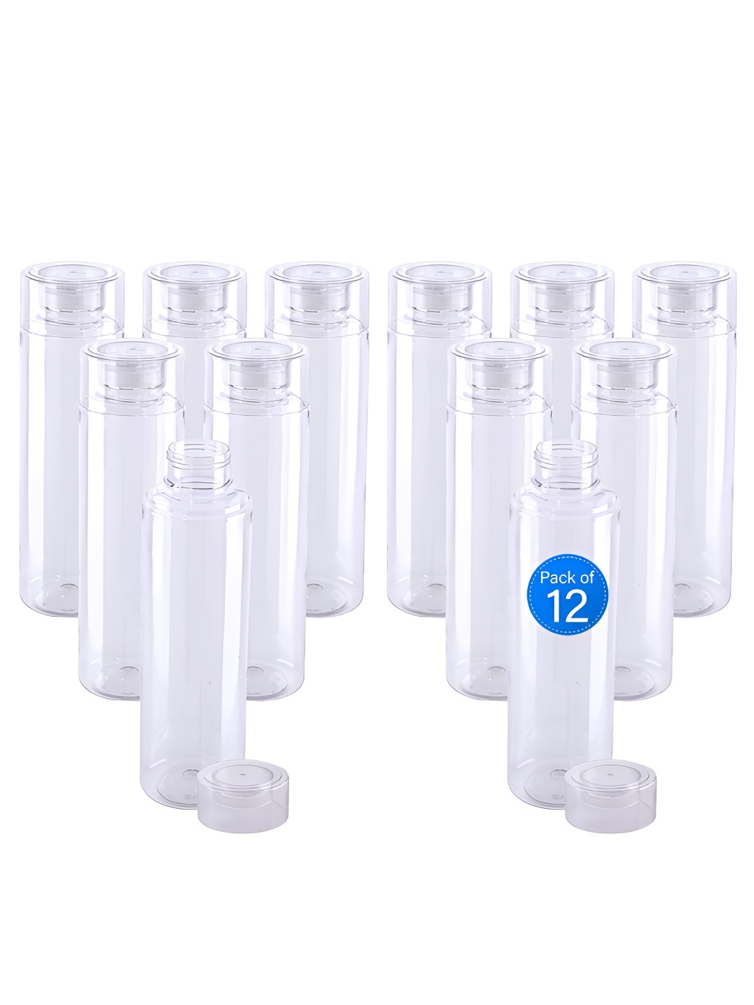 Aura Rembo Loose Transparent Solid Plastic Spill Proof 12 Piece Water Bottle - 1L