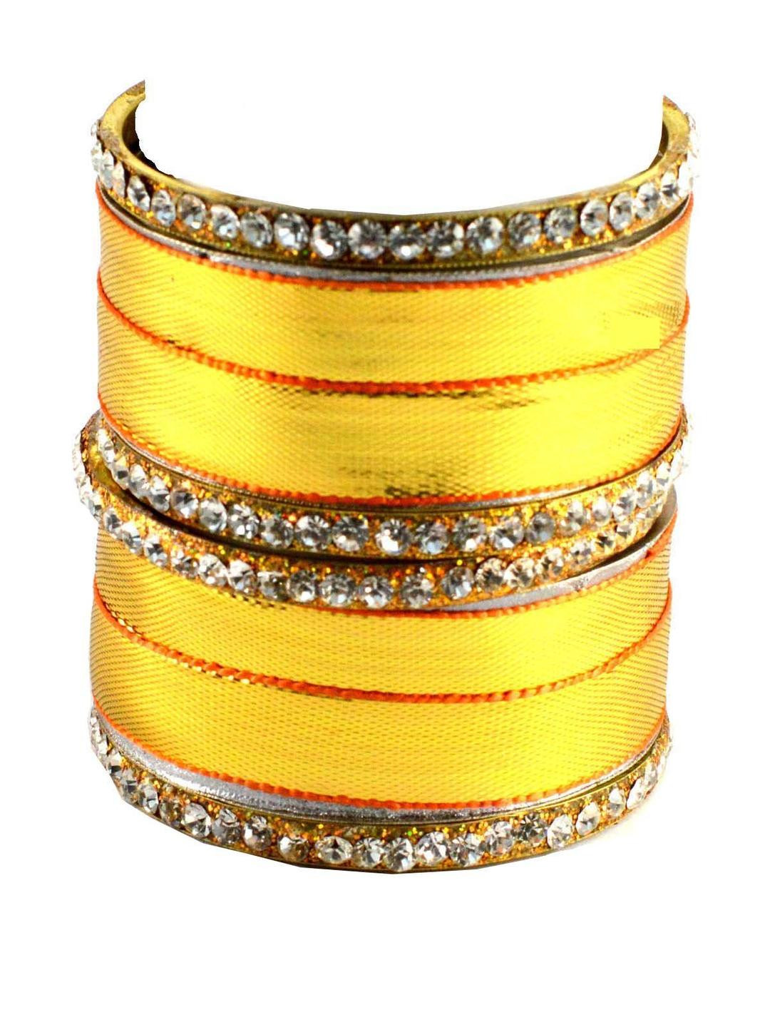 Vidhya Kangan Yellow Bangle Set