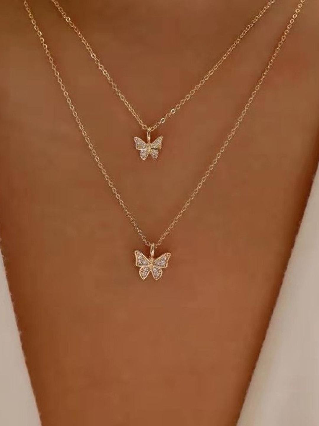 Arzonai Gold-Toned Stainless Steel Necklace