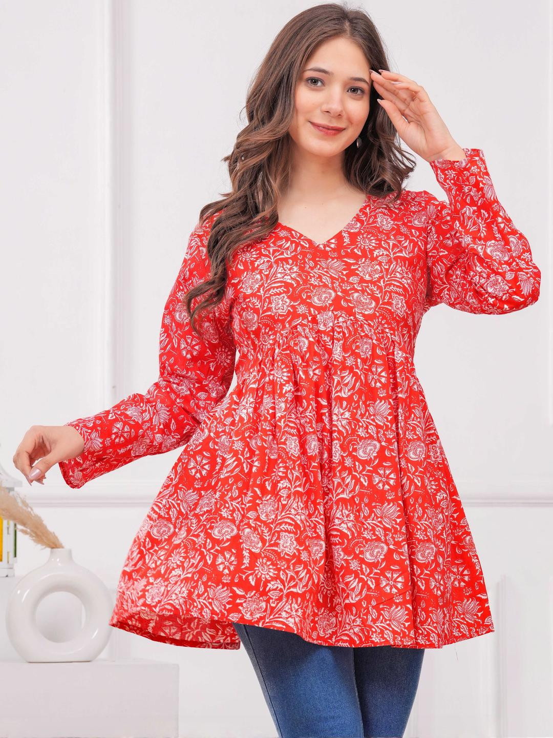 NEW RJP CRAFT Women Printed A-Line Kurti