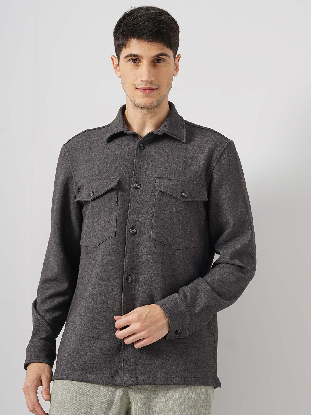 Celio Men Cotton Classic Chest Pocket Casual Shirt