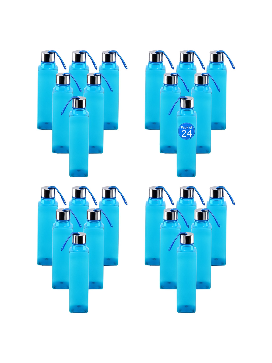 Aura Square Dori Blue Plastic Spill Proof 24 Piece Water Bottle - 1L