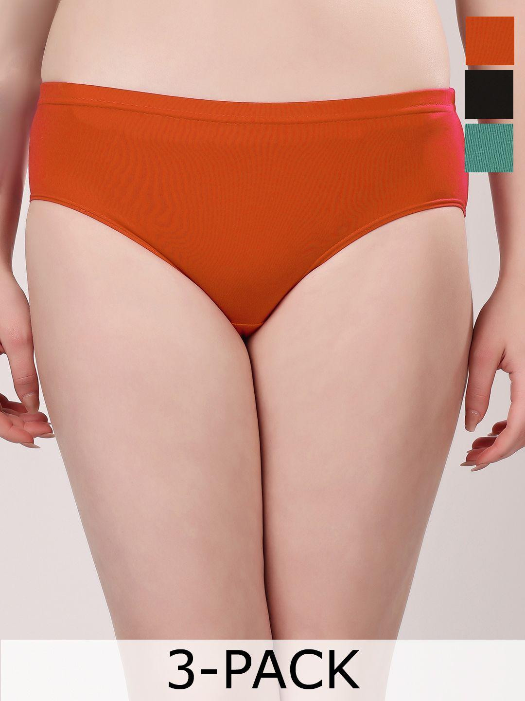 Floret Set Of 3 Basic Mid-Rise Briefs